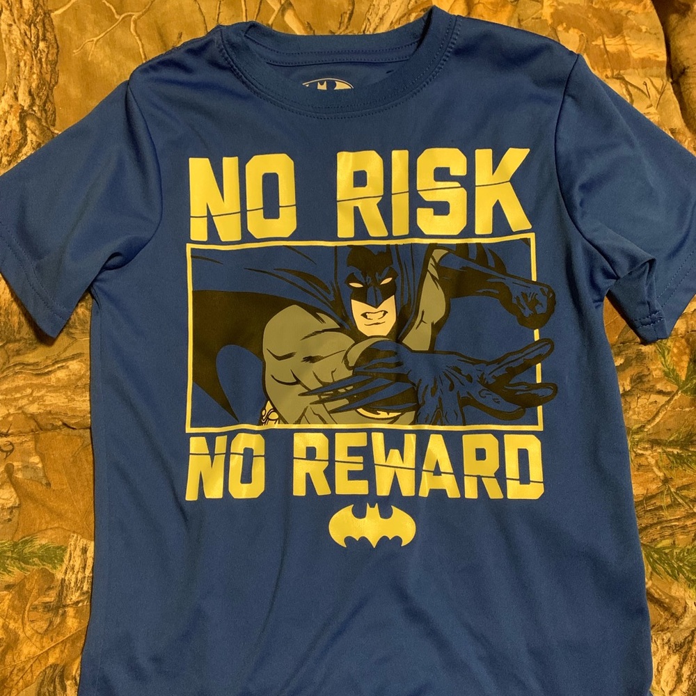 Batman no risk no rewards shirt (dry fit)